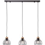Brilliant Avia Pendel Lampe Metal Træ Sort Træ | Egnet til 3x E27
