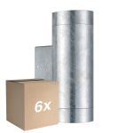 Fordelspakke 6x Nordlux Tin Vægbelysning Brushed Aluminium | Egnet til 2x GU10
