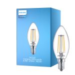 Philips Corepro LED Kerte E14 filament klar 4.3W 470lm - 840 kold hvid | erstatter 40W