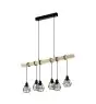 Eglo Pendel Lampe Townshend 5 Stål Træ Sort | IP20 - Egnet til 6x E27 